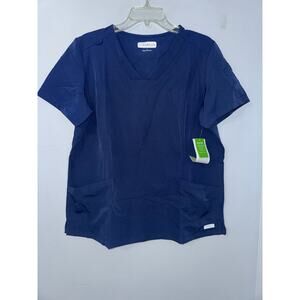 ReSurge Navy Blue Scrub Top Size Large NWT